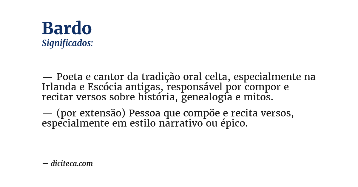 Significado de bardo