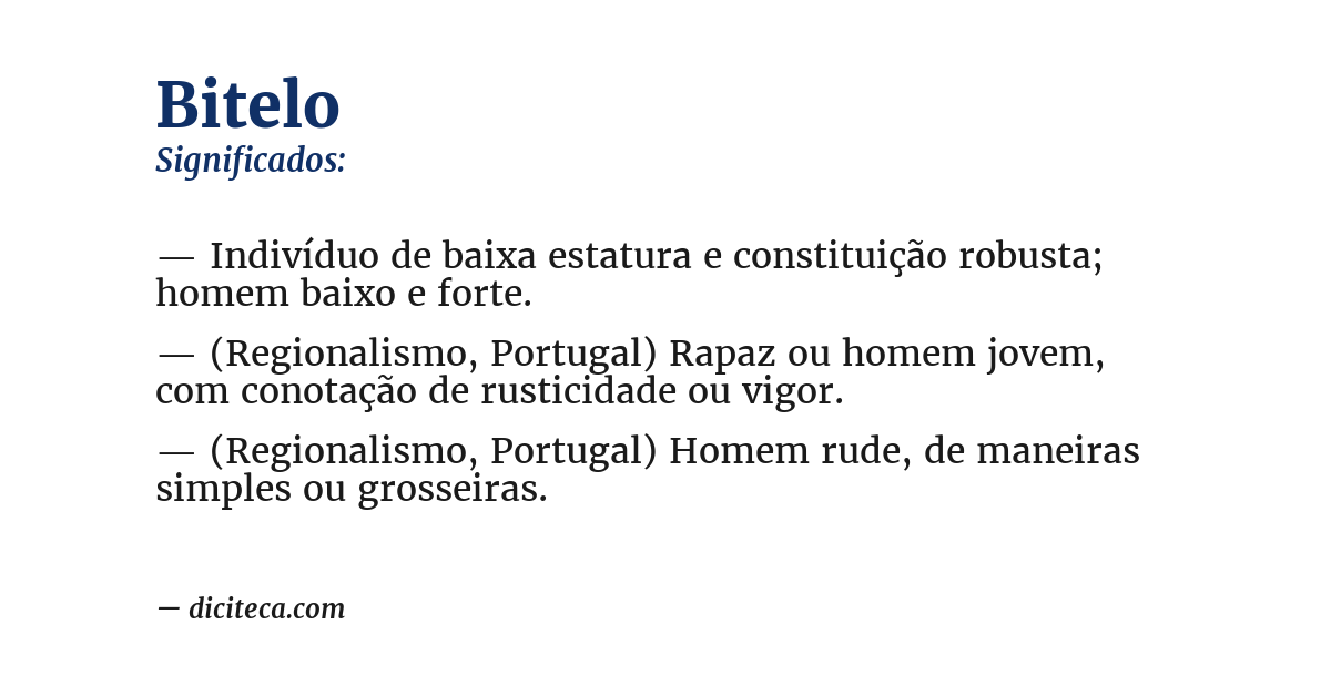 Significado de bitelo