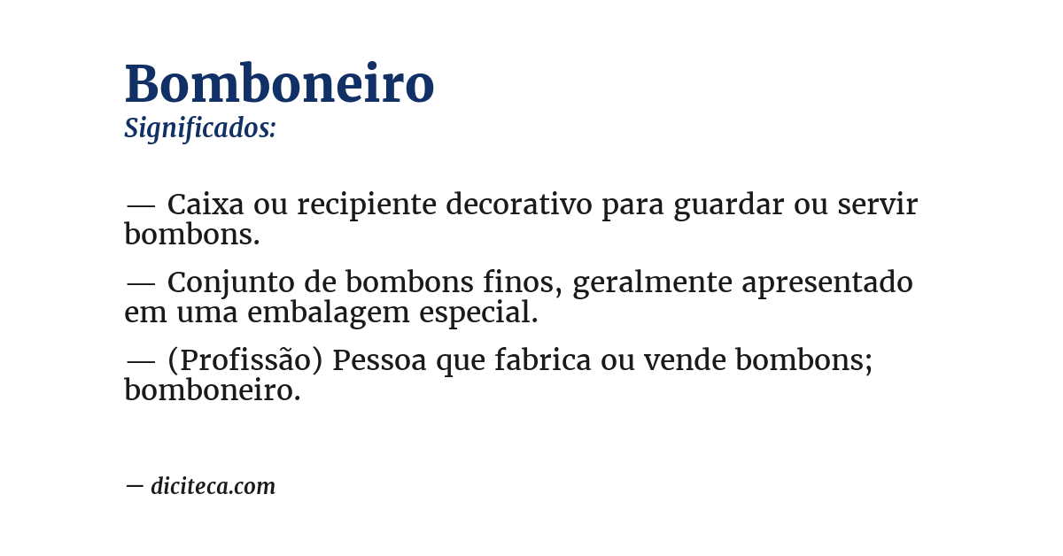 Significado de bomboneiro
