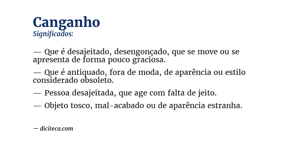 Significado de canganho