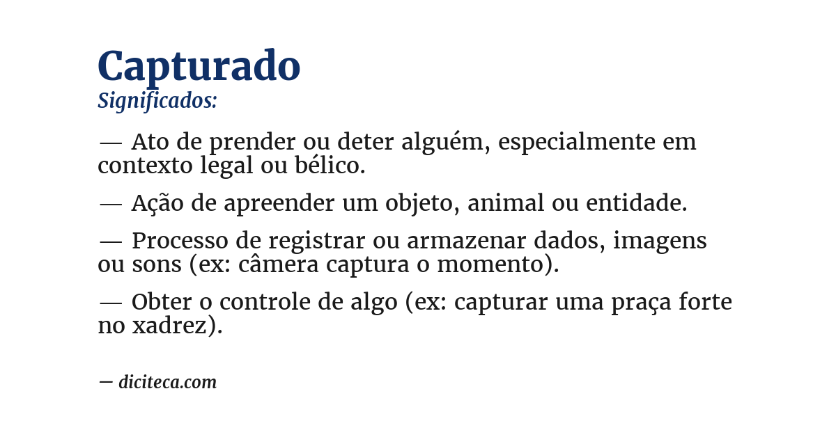 Significado de capturado