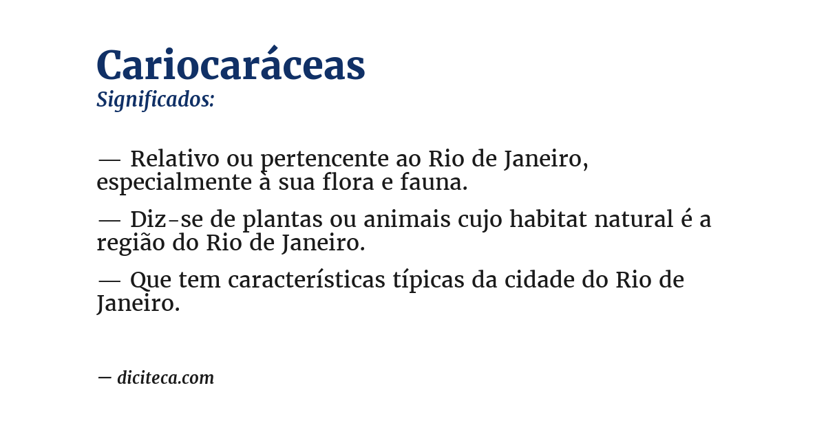 Significado de cariocaráceas