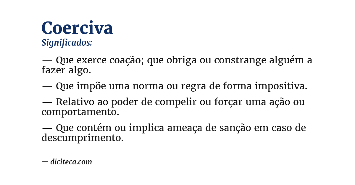 Significado de coerciva