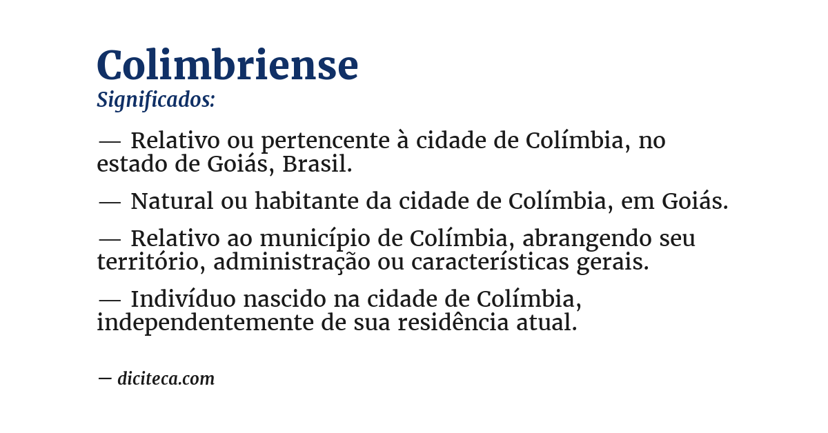 Significado de colimbriense