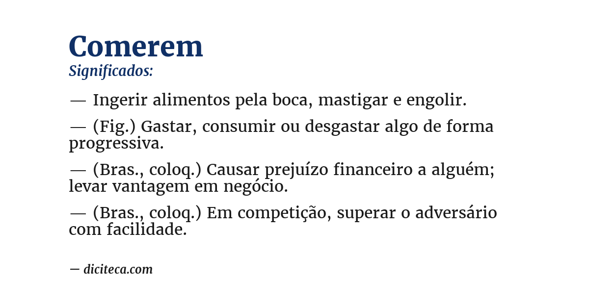 Significado de comerem