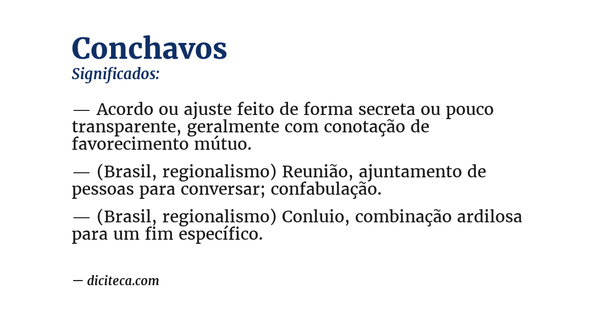Significado de conchavos