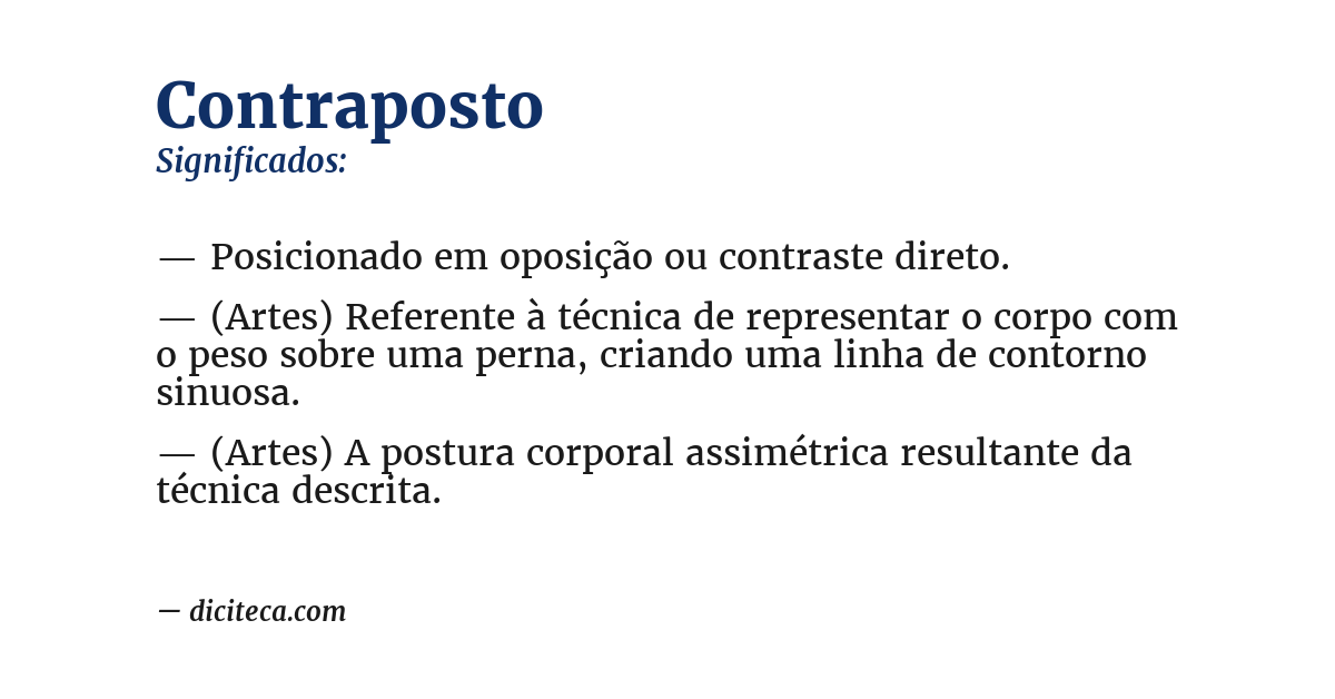 Significado de contraposto