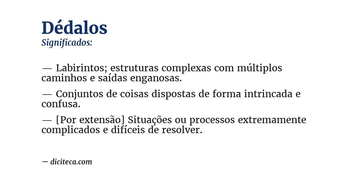 Significado de dédalos