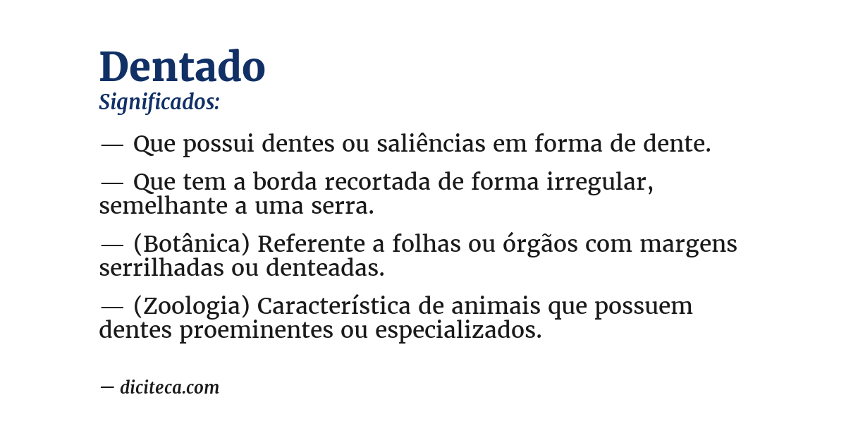 Significado de dentado