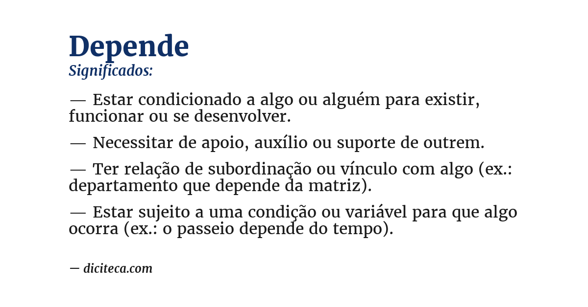 Significado de depende