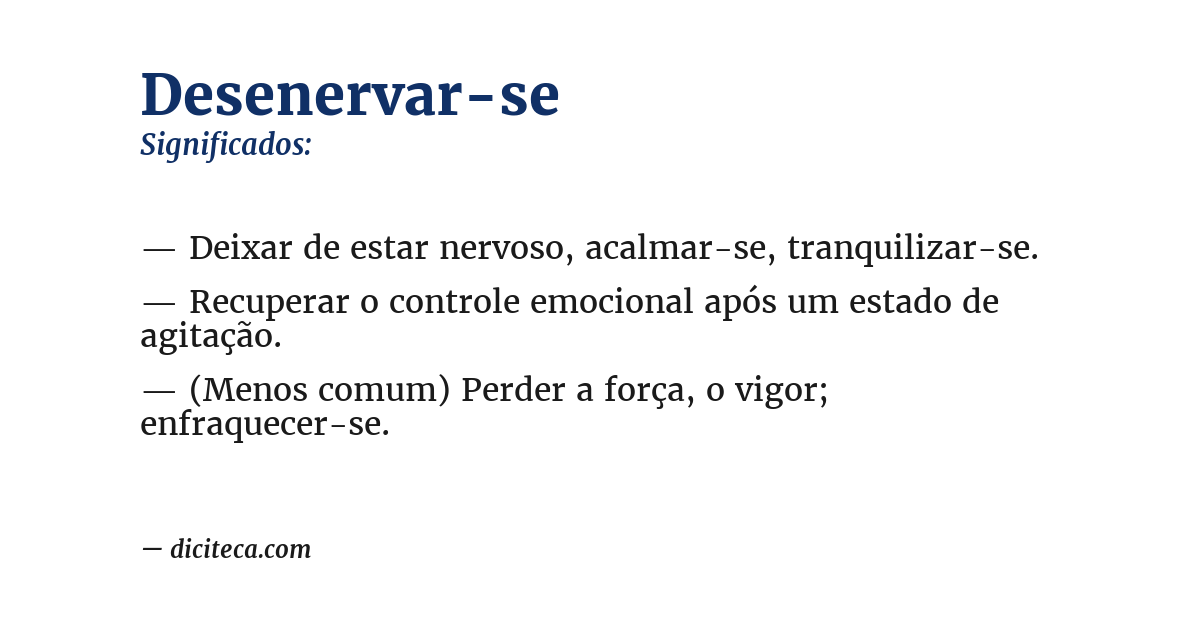 Significado de desenervar-se