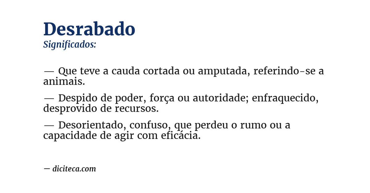 Significado de desrabado