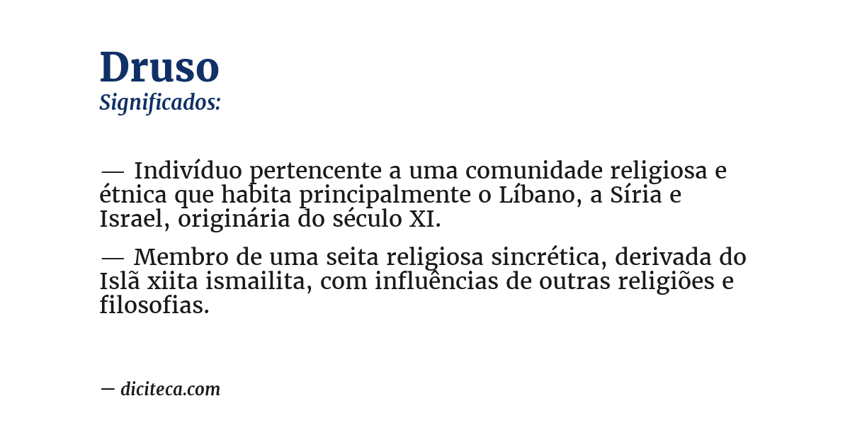 Significado de druso
