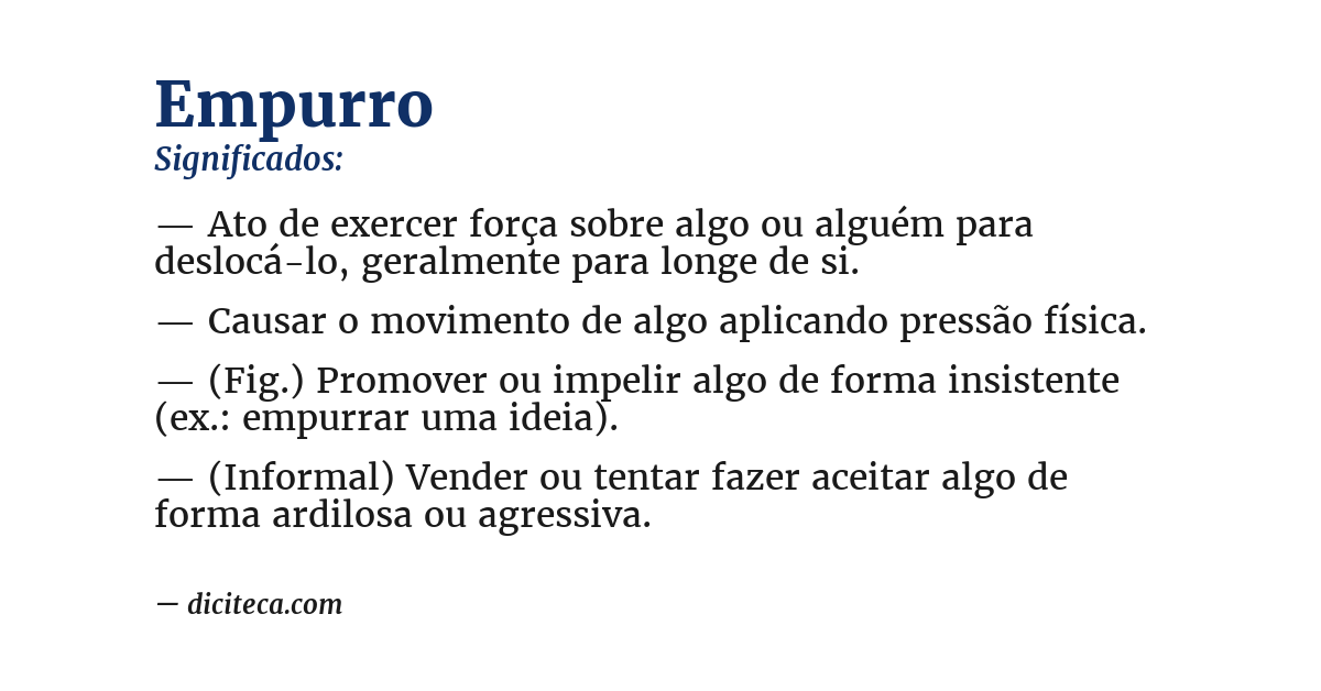 Significado de empurro