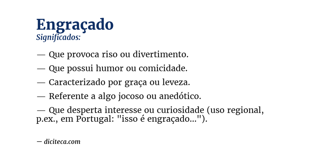Significado de engraçado