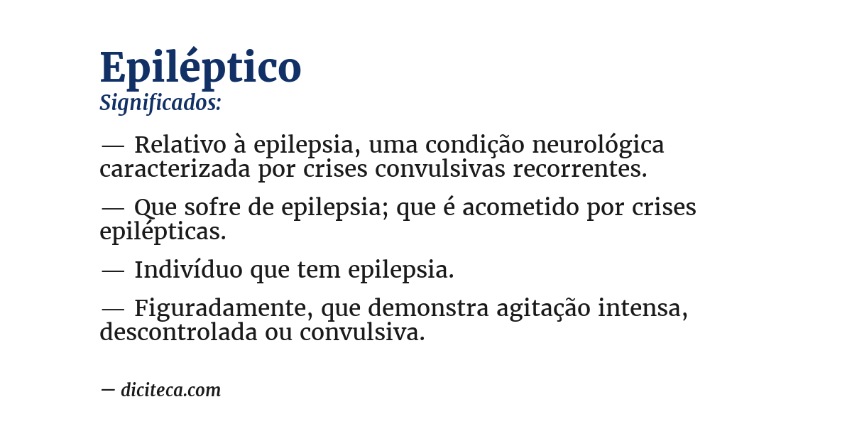 Significado de epiléptico