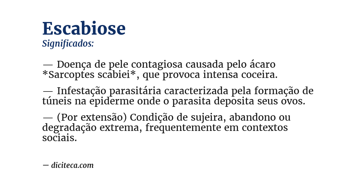 Significado de escabiose