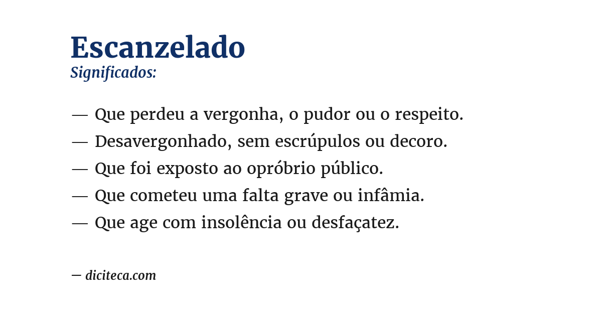 Significado de escanzelado