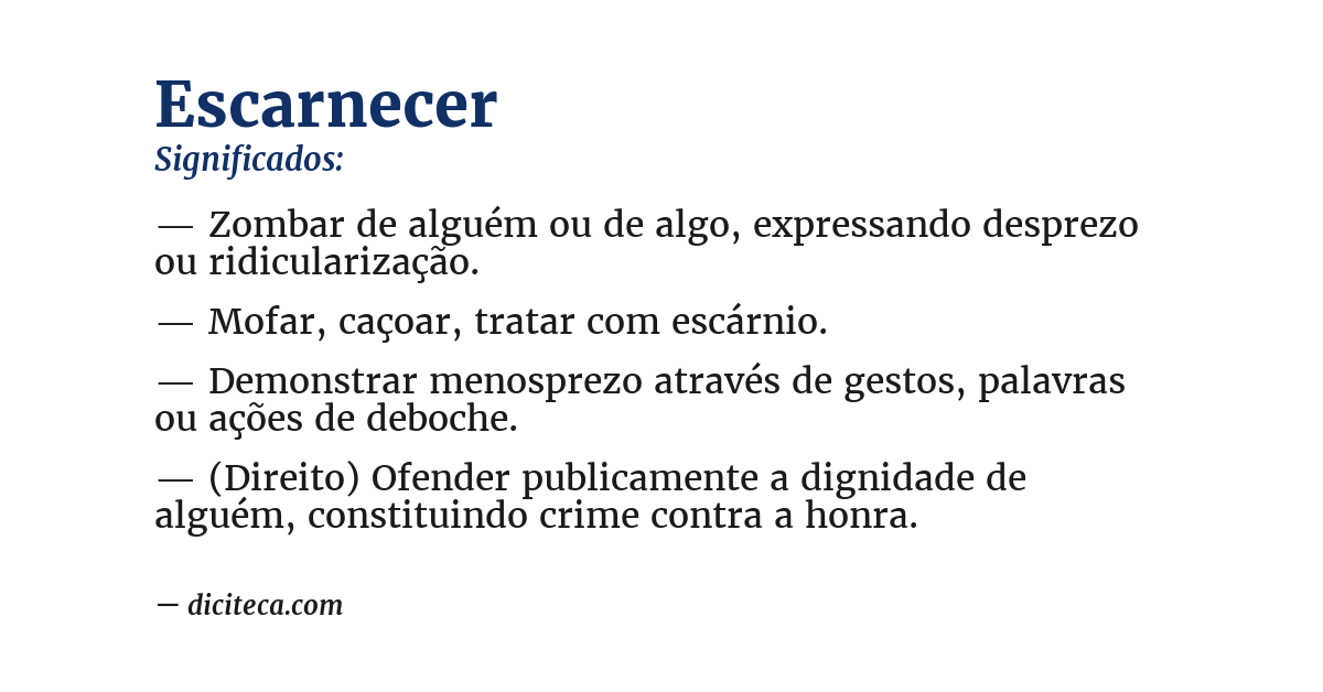 Significado de escarnecer
