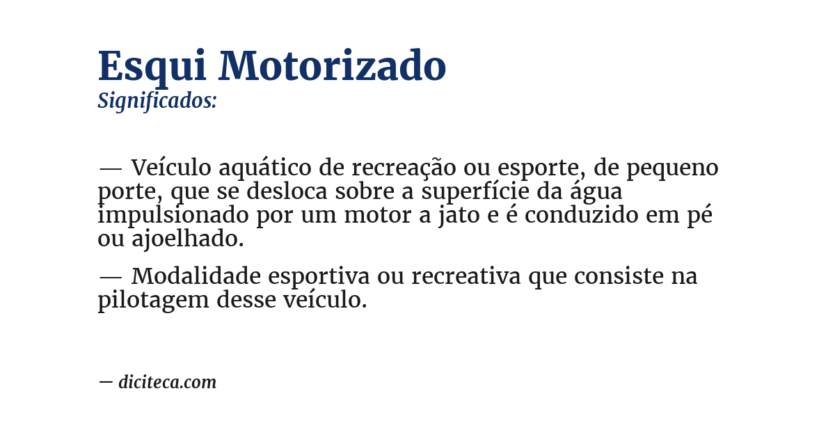 Significado de esqui motorizado