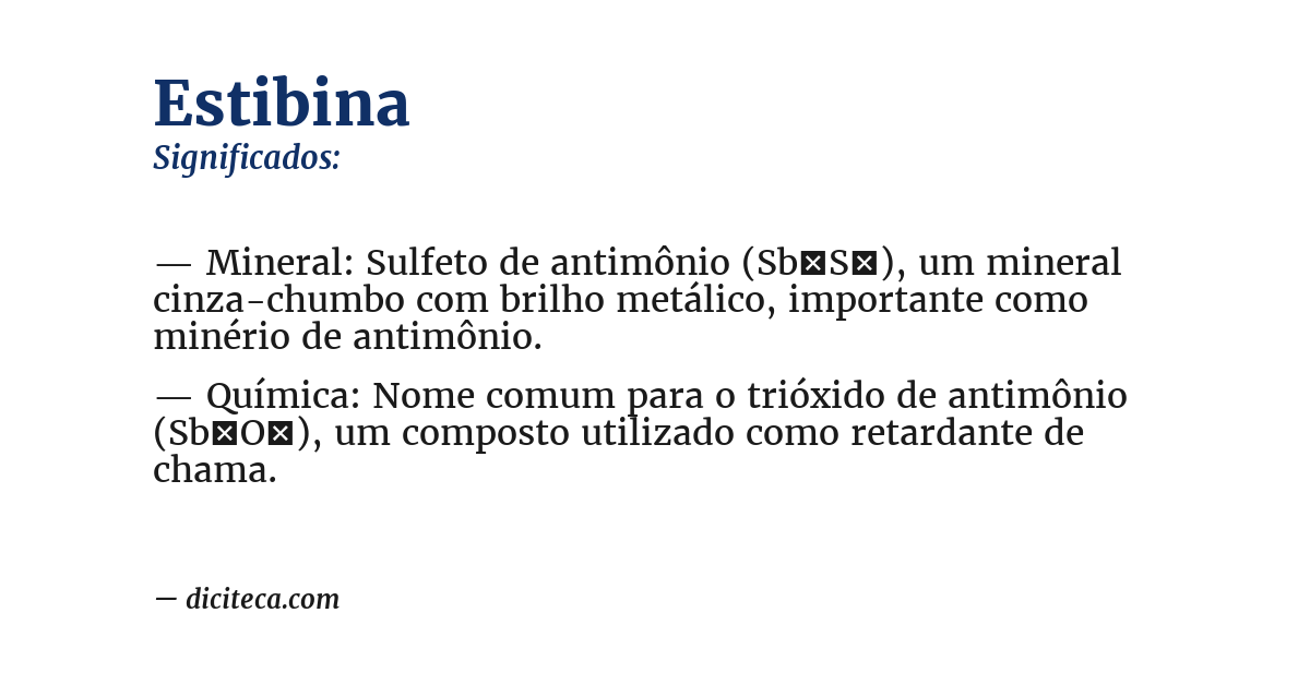 Significado de estibina