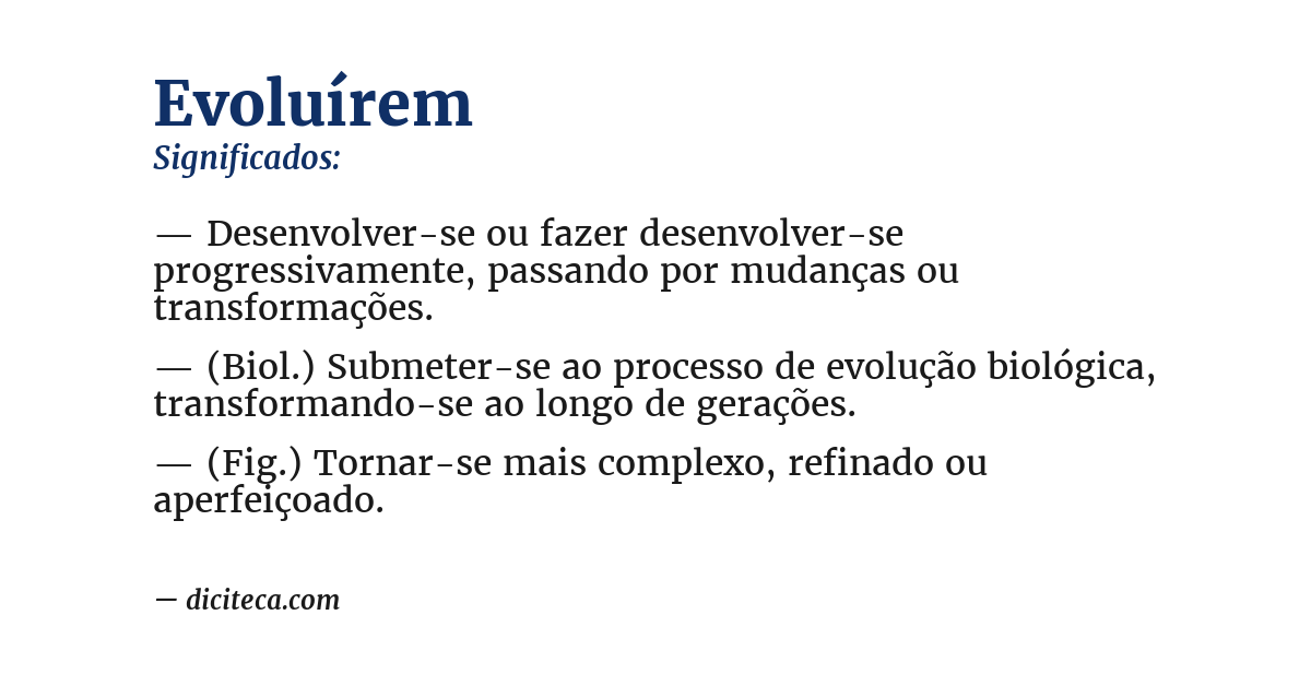 Significado de evoluírem