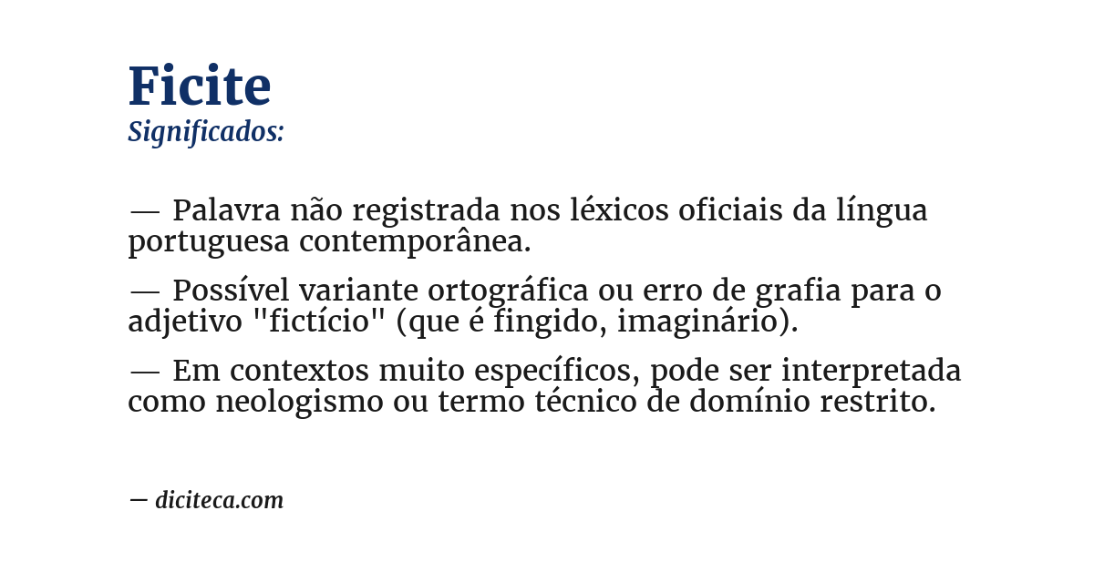 Significado de ficite