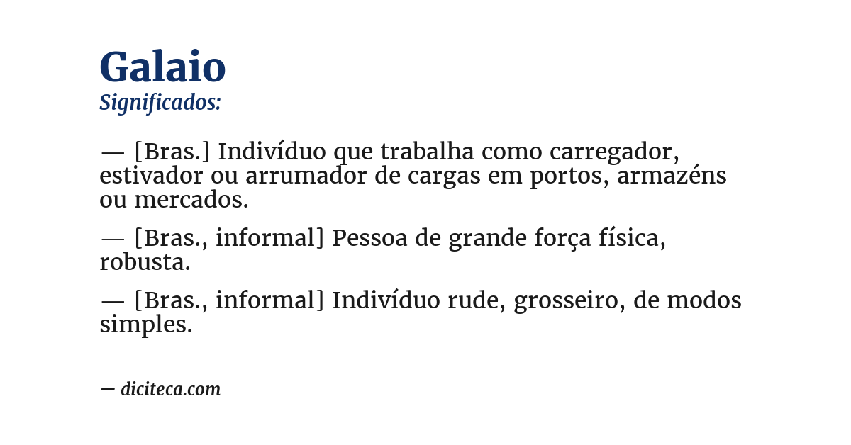Significado de galaio