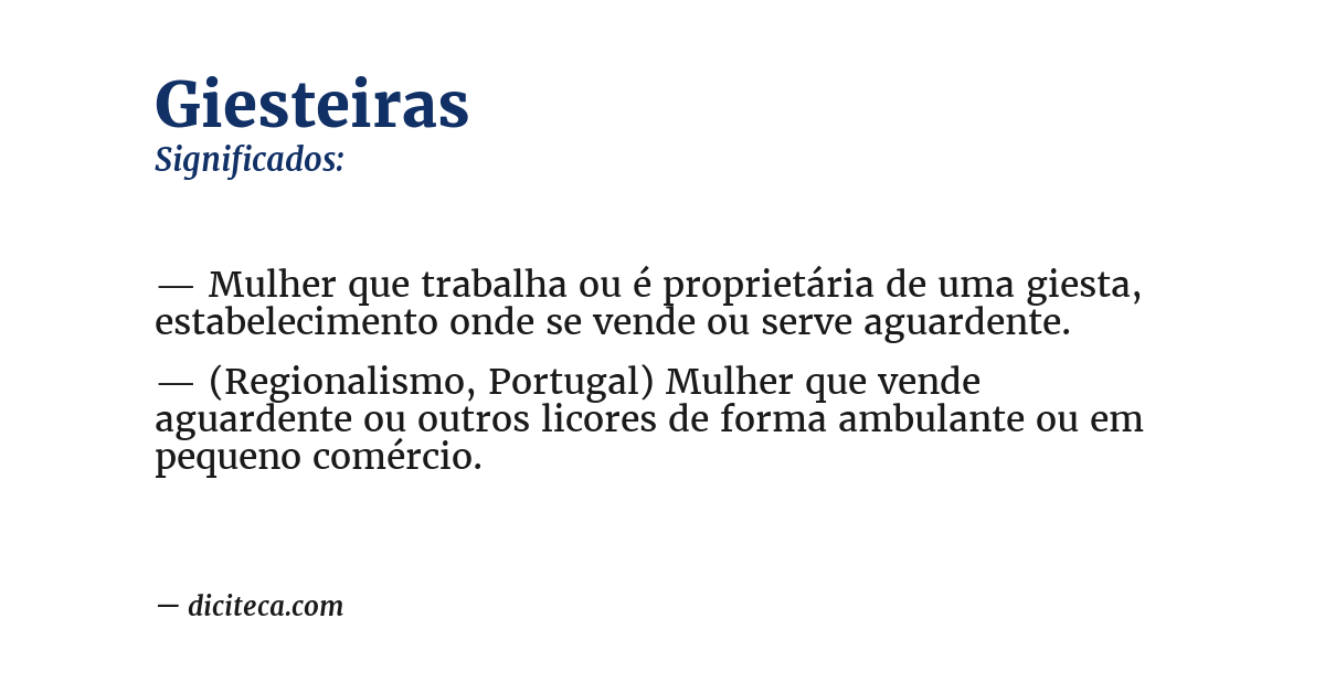 Significado de giesteiras