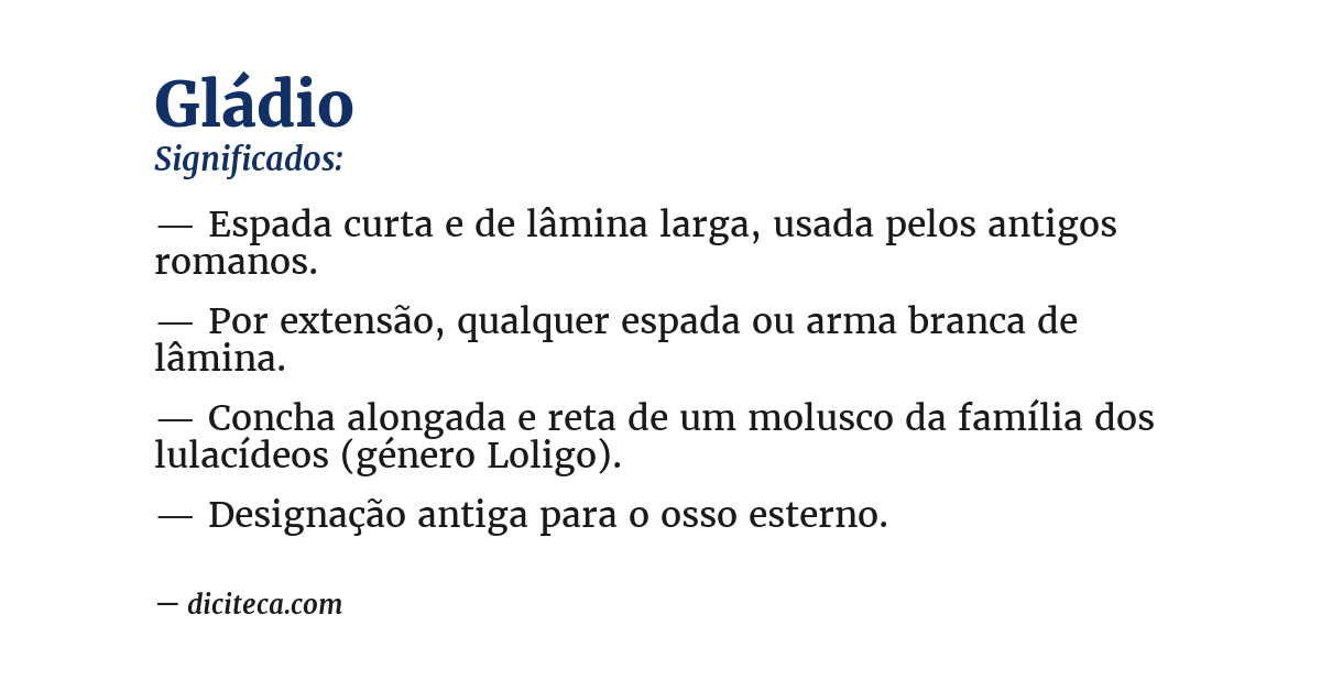 Significado de gládio