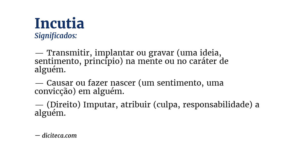 Significado de incutia