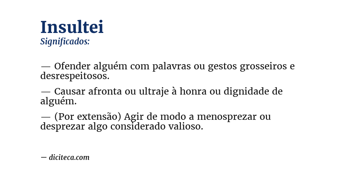 Significado de insultei