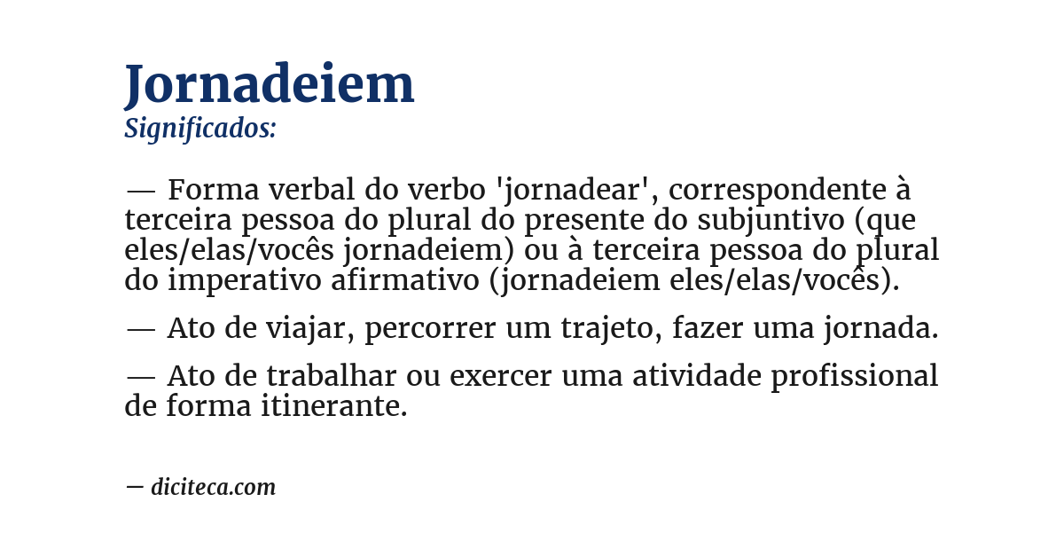 Significado de jornadeiem