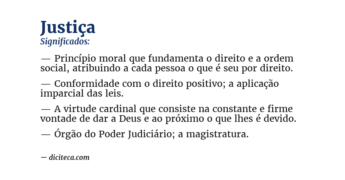 Significado de justiça