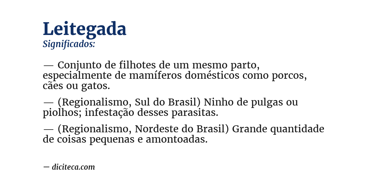 Significado de leitegada