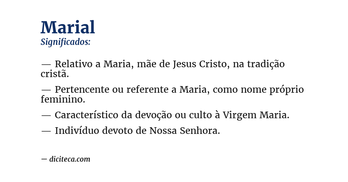 Significado de marial