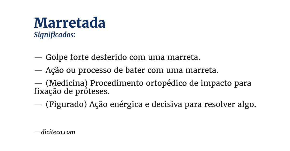 Significado de marretada