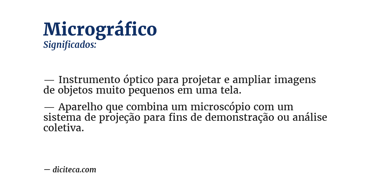 Significado de micrográfico