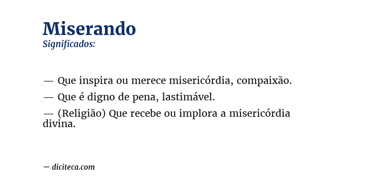 Significado de miserando