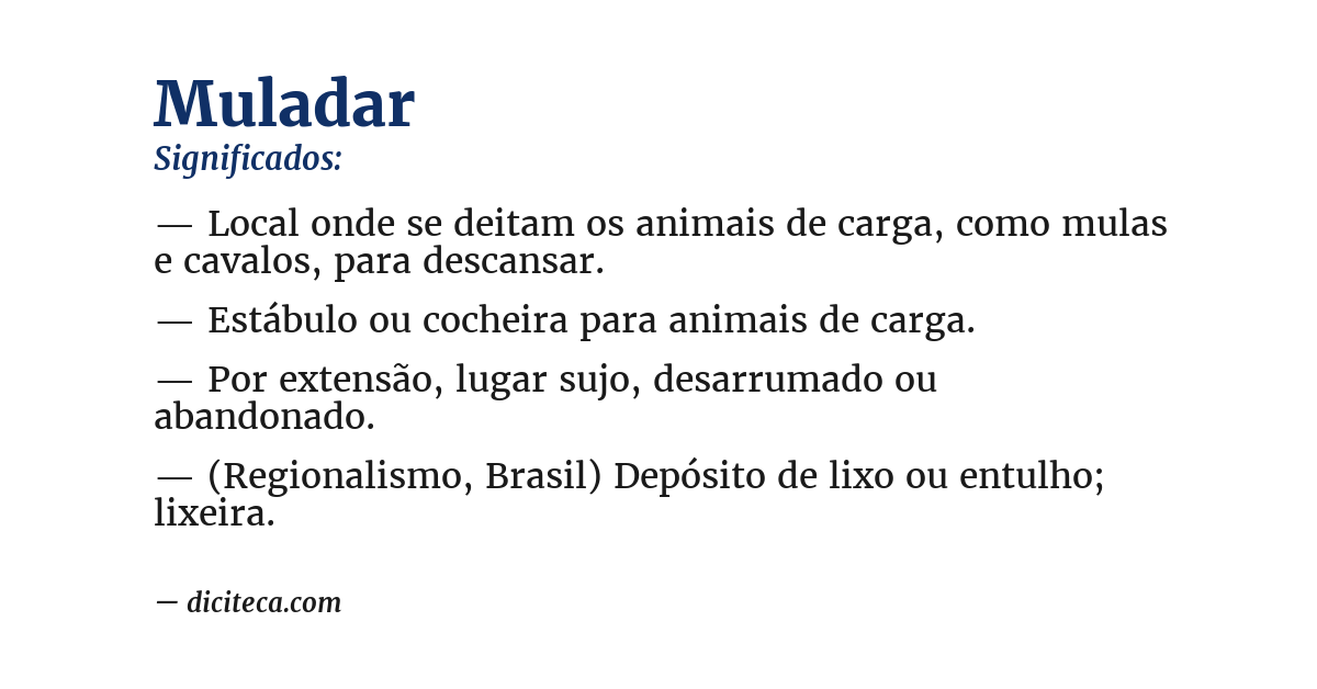 Significado de muladar