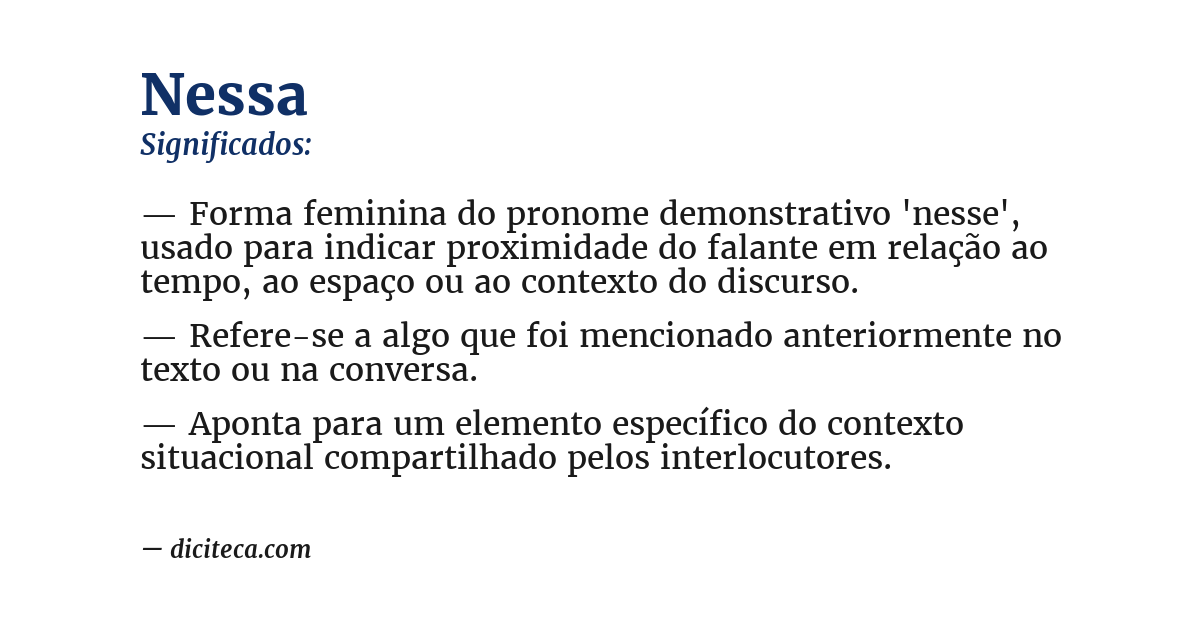 Significado de nessa