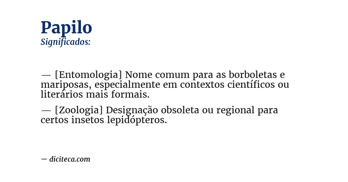 Significado de papilo