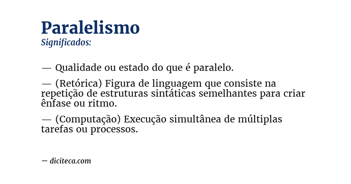 Significado de paralelismo