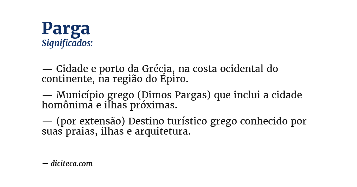 Significado de parga