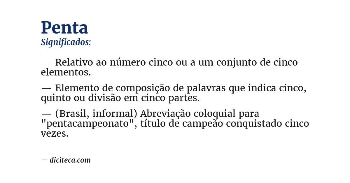 Significado de penta