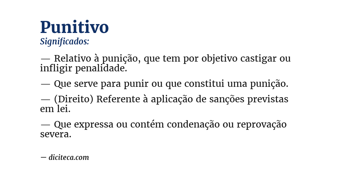 Significado de punitivo