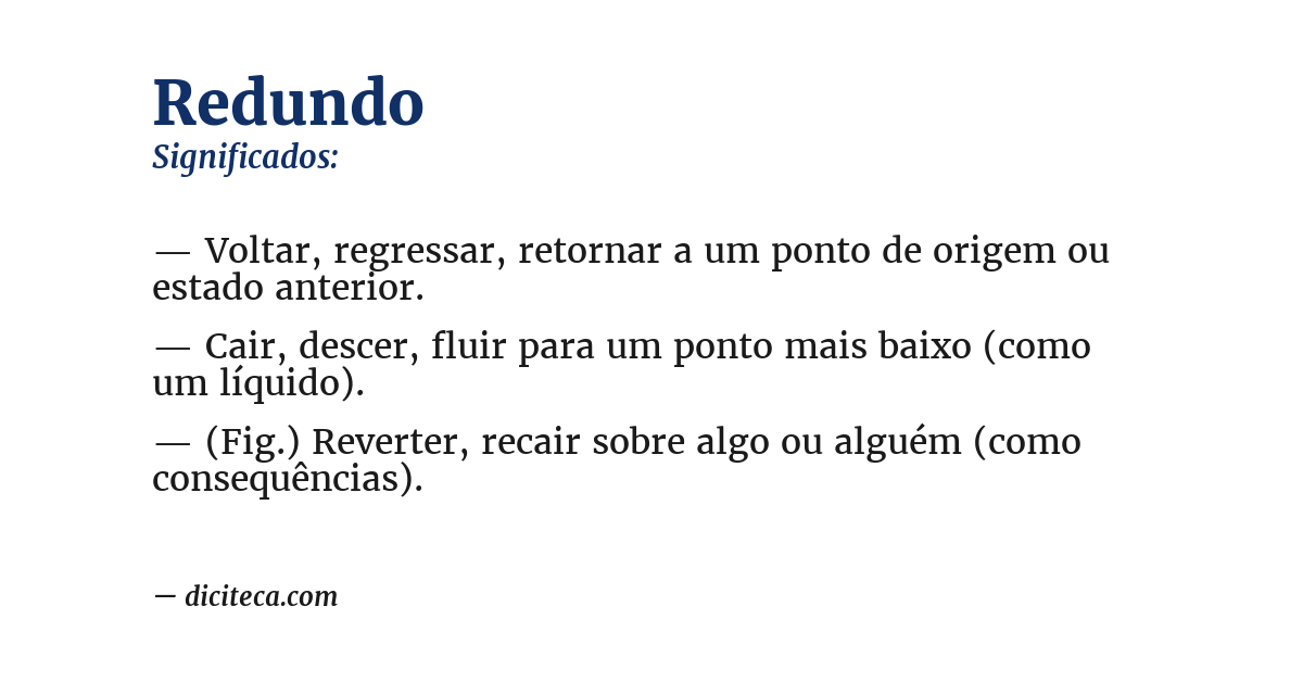 Significado de redundo