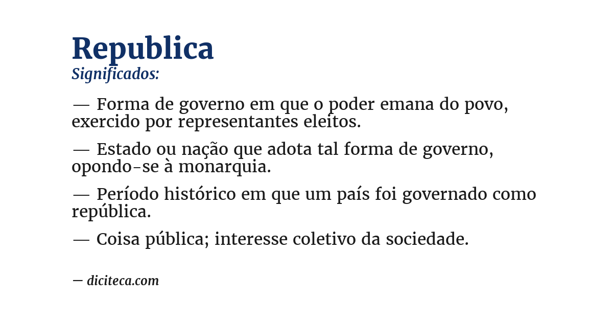 Significado de republica