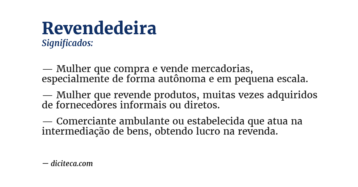 Significado de revendedeira