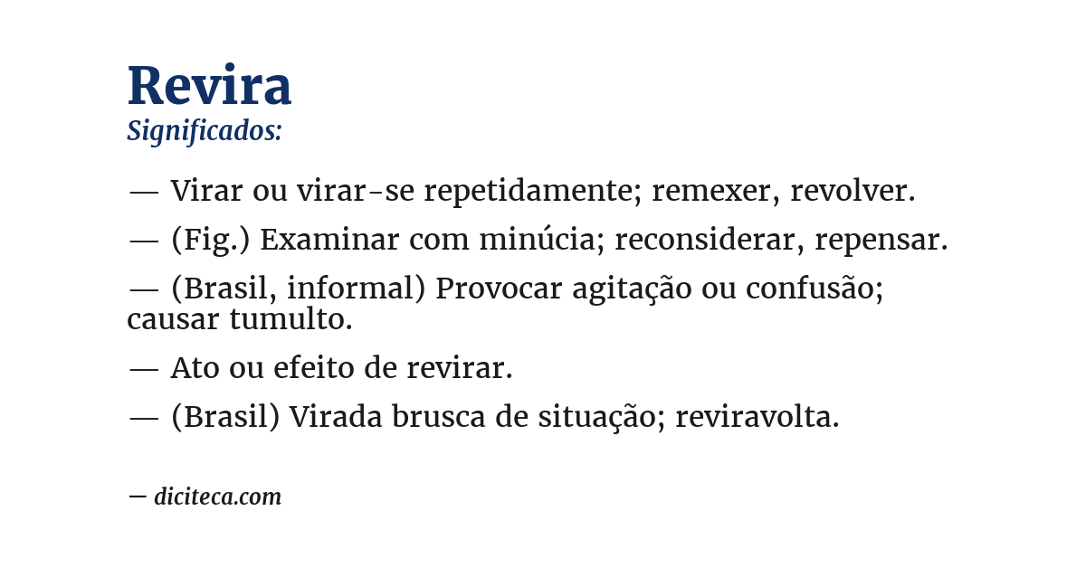 Significado de revira